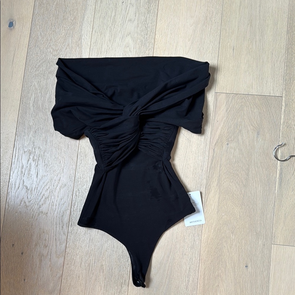 KHAITE Elegant Black Off-Shoulder Bodysuit - NWT - Picture 5 of 11